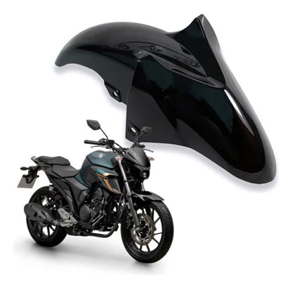 Paralama Dianteiro Paramotos Yamaha Fazer Fz25 250 2018 a 2025 Preto Brilhante