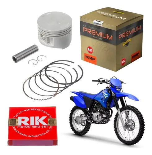Kit Pistão com Anéis KMP Yamaha Tdm 225 1997 a 2005 Xt 225 1999 a 2006 Ttr 230 2008 a 2019 0,25 mm