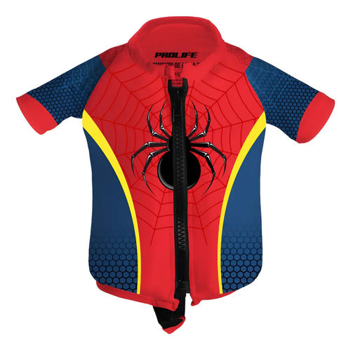 Colete Salva Vidas Infantil Camisa Praia Flutuadora Prolife Aracno Homem Arranha