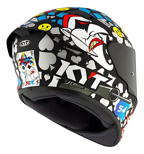 Capacete KYT TT-Course Riccardo Rossi 2022 Preto Brilhante