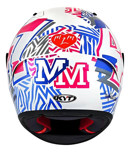 Capacete KYT NZ-Race Espargaro 2022 com Spoiler Branco Brilhante