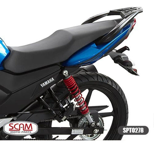 Suporte de Baú Bagageiro Scam Liga Leve Yamaha Factor 125 150 2016 a 2025 Preto Fosco