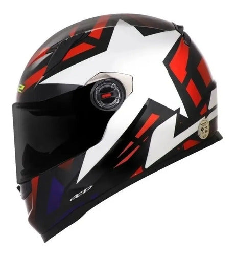 Capacete LS2 FF358 Starwar Branco Vermelho