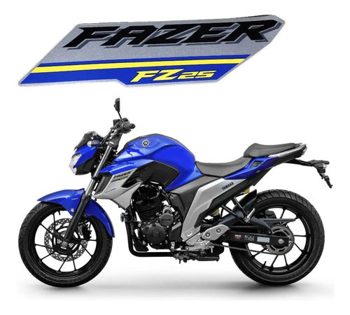 Adesivo da Aba do Tanque Esquerda Yamaha Fazer Fz25 250 2018 a 2021 Azul