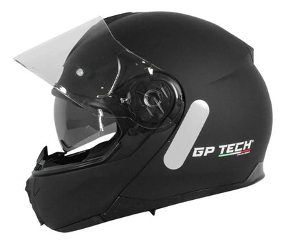 Capacete Escamoteável GP Tech A118 SV Solid com Óculos Solar Interno Preto Fosco Tamanho 56