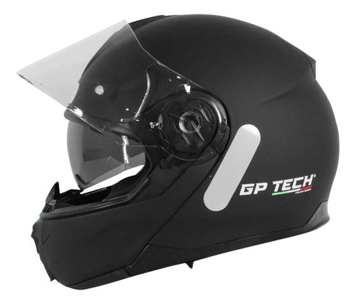 Capacete Escamoteável GP Tech A118 SV Solid com Óculos Solar Interno Preto Fosco Tamanho 58