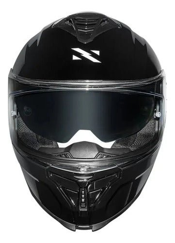 Capacete Norisk Strada II Solid com Óculos Solar Interno Preto Brilhante