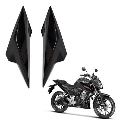 Par de Aletas Abas do Tanque Paramotos Honda Cb 300f Twister 2023 a 2024 Preto