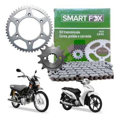 Kit Relação Smartfox sem Retentor Honda Pop 100 Biz 125 428H 106L 34/14T