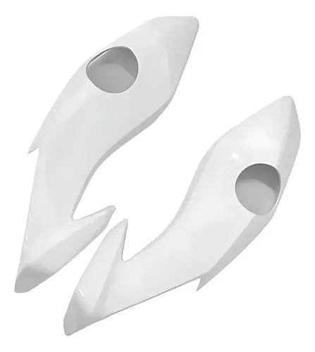 Bananinha Par de Carenagens Laterais do Farol Paramotos Honda Cg 160 Fan Start 2022 a 2024 Branco