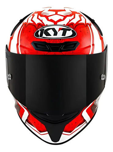 Capacete KYT TT-Course Super Mario Branco Vermelho Brilhante
