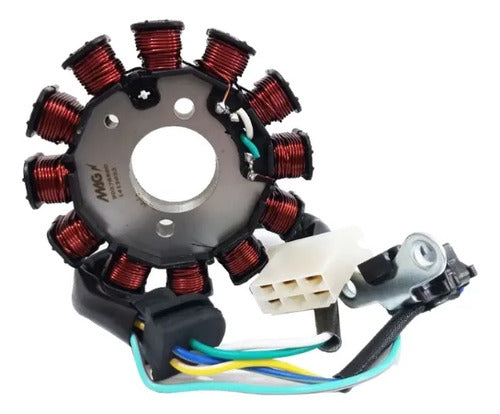 Magneto Estator com Bobina de Pulso Magnetron Honda Biz 125 2011 a 2015