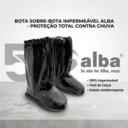 Polaina de Chuva Solada Alba Preto