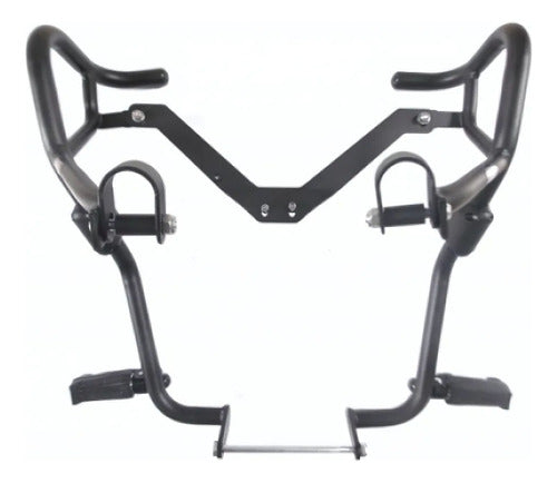 Protetor de Motor com Pedaleira Chapam Yamaha Lander 250 2019 a 2024 Preto Fosco