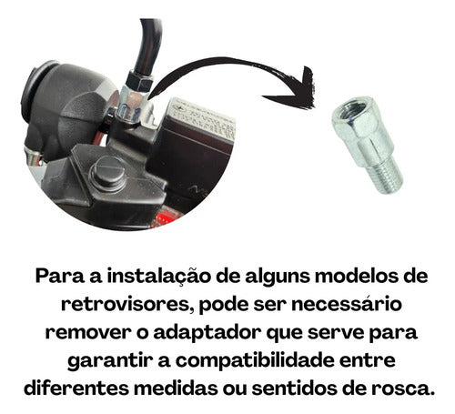 Par de Retrovisores GVS Honda Biz 125 Pop 110i Biz 110i 2018 em diante