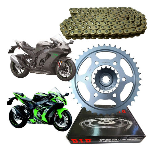 Kit Relação DID Premium com Retentor Kawasaki Ninja Zx-10r 2016 a 2025 525ZVMX 114L 39/17T
