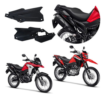 Par de Tampas Laterais Internas Paramotos Honda Bros 160 2015 em diante Xre 190 2025 em diante Preto