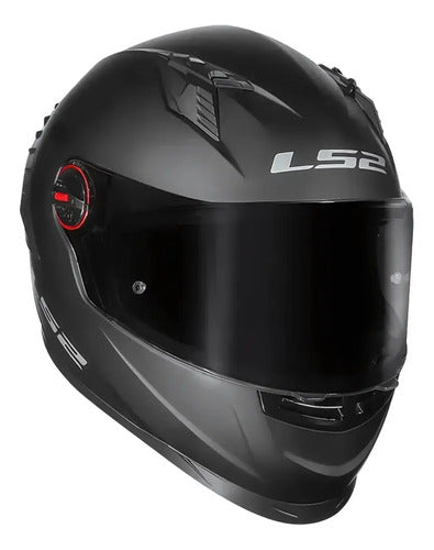Capacete LS2 FF358 Pro Solid com Spoiler Preto Fosco