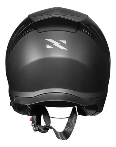 Capacete Aberto Norisk City Solid com Óculos Solar Interno Preto Fosco