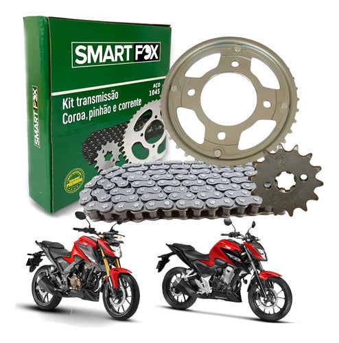 Kit Relação Smartfox sem Retentor Honda Cb 300f Twister 2023 a 2025 520H 110L 38/14T