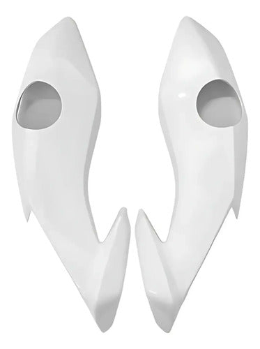 Bananinha Par de Carenagens Laterais do Farol Paramotos Honda Cg 160 Fan Start 2022 a 2024 Branco