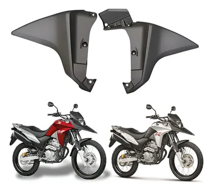 Par de Aletas Abas do Tanque Inferiores Paramotos Honda Xre 300 2013 a 2015 Cinza Fosco