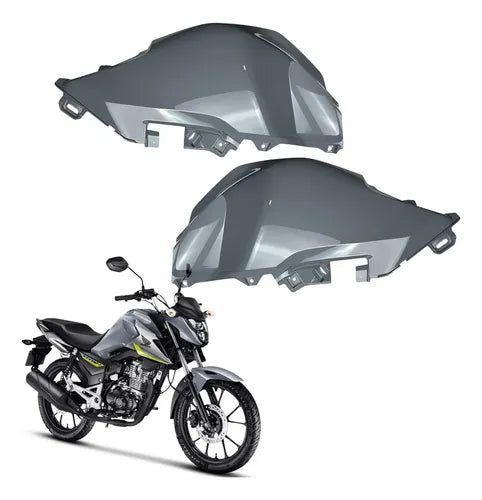 Par de Capas do Tanque Paramotos Honda Cg 160 Titan 2025 em diante Cinza Perolizado