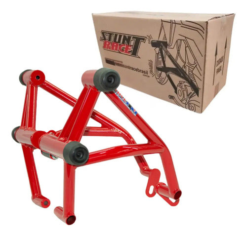 Protetor de Motor Stunt Race Street Cage Honda Tornado Sahara 300 2024 em diante Vermelho