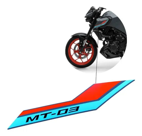 Adesivo da Aba do Tanque Esquerda Yamaha Mt-03 2022 Cinza
