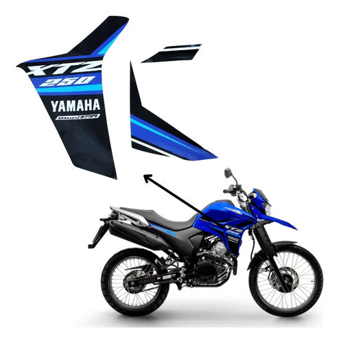 Kit Adesivos da Tomada de Ar Direita Yamaha Lander 250 2023 a 2024 Azul