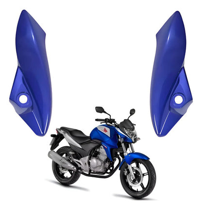 Bananinha Par de Carenagens Laterais do Farol Paramotos Honda Cb 300r 2013 a 2015 Azul Brilhante