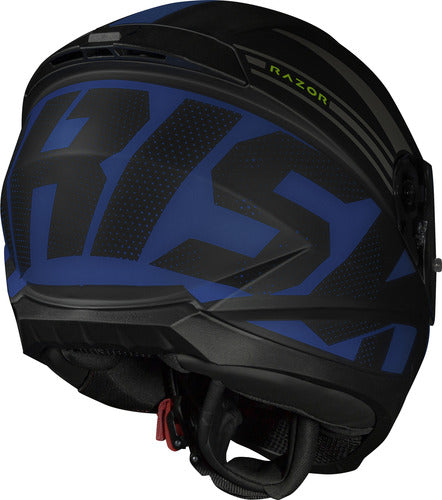 Capacete Norisk Razor Full Preto Azul Fosco