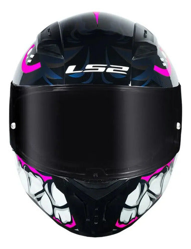 Capacete LS2 FF810 Vigo Sarbul Preto Rosa Brilhante