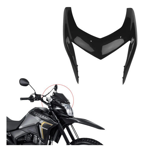 Capa do Farol Frontal Paramotos Honda Bros 160 2015 a 2021 Preto Brilhante