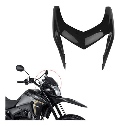 Capa do Farol Frontal Paramotos Honda Bros 160 2015 a 2021 Preto Brilhante