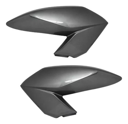 Par de Abas do Tanque Paramotos Honda Cg 160 Fan Start 2016 a 2021 Cinza