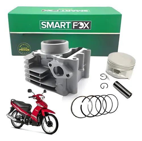 Kit Cilindro Pistão e Anéis Smartfox Yamaha Crypton 115 2009 a 2015