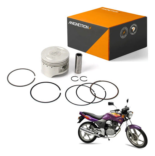 Kit Pistão com Anéis Magnetron Honda Nx 200 Cbx 200 Strada Xr 200r 0,50 mm