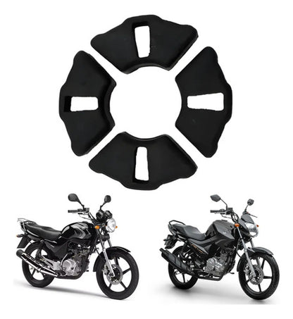 Jogo de Buchas do Coxim da Coroa Smartfox Yamaha Crypton 115 Factor 125 Fazer 150 4 Peças