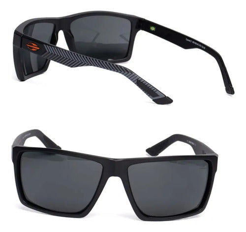 Óculos De Sol Mormaii Carmel 2 Óculos Solar Carmel 2 Feminino Masculino Lente Fumê Polarizado Preto