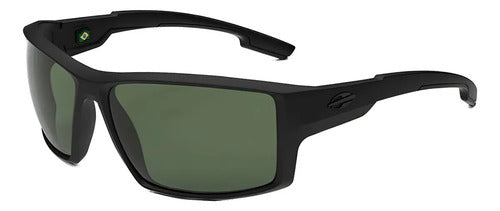 Óculos De Sol Mormaii Joaca 4 Polarizados Armação Preto Fosco Com Lentes G15 Verde Curvado