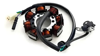 Magneto Estator com Bobina de Pulso Magnetron Honda Bros 150 2006 a 2008
