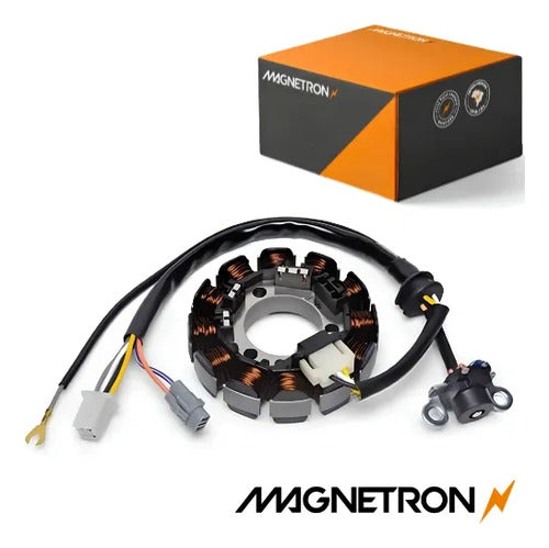 Magneto Estator com Bobina de Pulso Magnetron Yamaha Factor 125 2011 a 2013