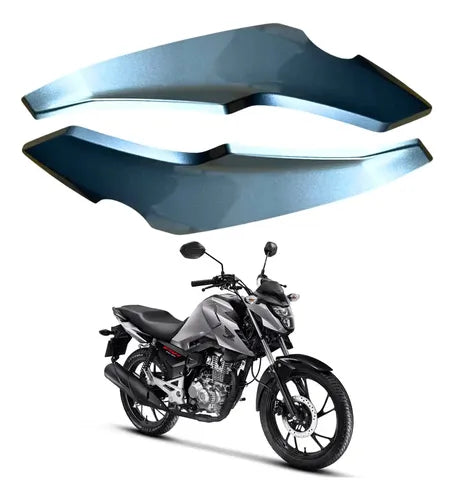 Par de Carenagens Laterais do Farol Paramotos Honda Cg 160 Titan Fan Start 2025 em diante Prata