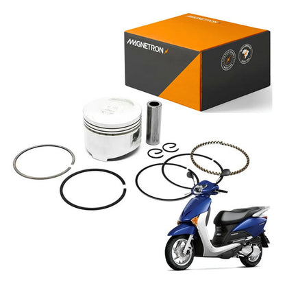 Kit Pistão com Anéis Magnetron Honda Lead 110 2010 a 2015 0,25 mm