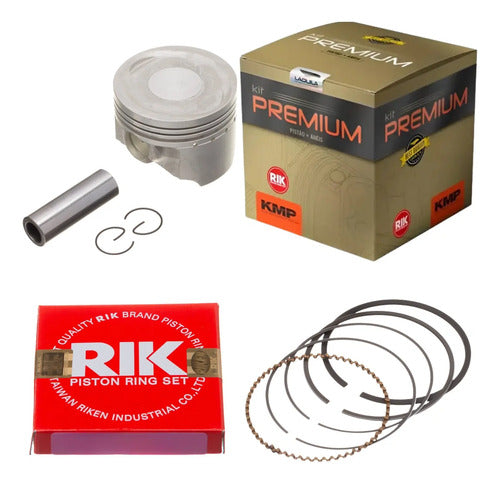 Kit Pistão com Anéis KMP Premium Suzuki Burgman 125 2005 a 2010 1,00 mm