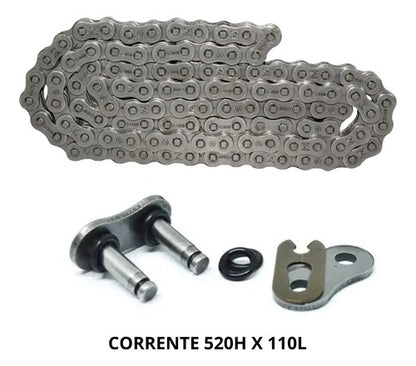 Kit Relação Smartfox com Retentor Honda Crf 230f 2007 em diante 520HO 110L 50/13T