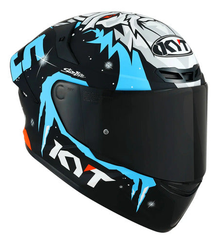 Capacete KYT TT-Course Jaume Masia Winter Test Preto Brilhante Tamanho 60/L