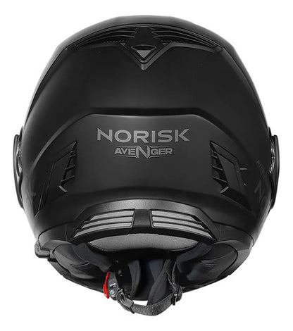 Capacete Escamoteável Norisk Avenger Solid com Óculos Solar Interno Preto Fosco Tamanho 56/S