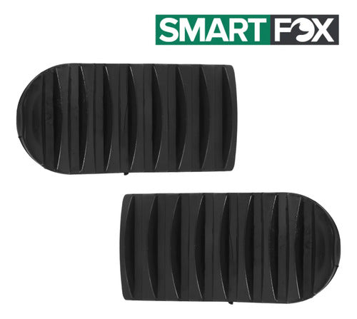 Par de Borrachas da Pedaleira Dianteira Smartfox Honda Bros 125 150 Xre 300 Nx 400 Falcon